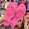 Havaianas Slim Glitter Neon + Pingente Olho Grego Pequeno Azul