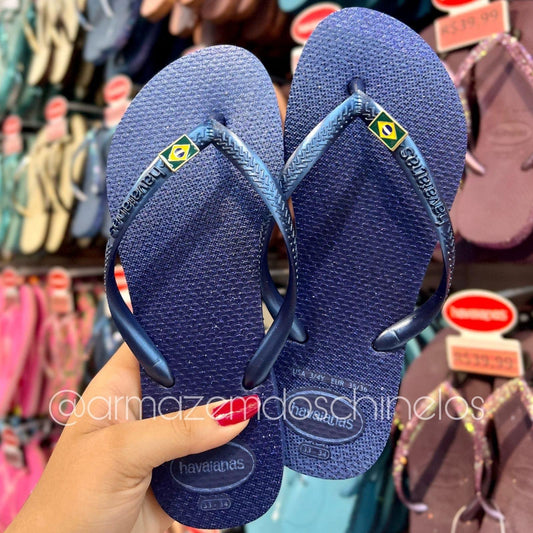 Havaianas Slim Gloss FC + Pingente Brasil - Armazém dos Chinelos  