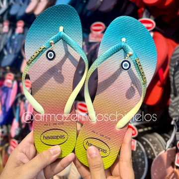 Havaianas Slim Grad Sunst + pingente Olho grego