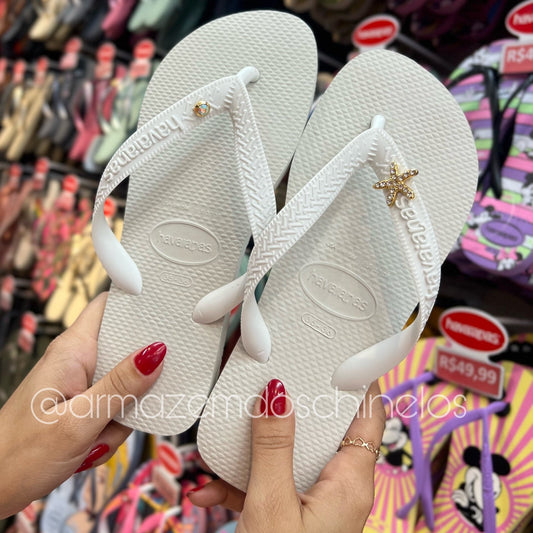 Havaianas Top + Pingente Estrela e ponto de luz