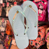 Havaianas Slim Glitter Flrish + Pingente Brasil