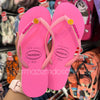 Havaianas Slim Glitter neon + pingente Emoji (Piscada)