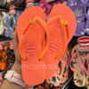 Havaianas Slim Glitter neon + pingente Emoji (Piscada)