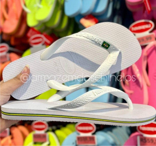 Havaianas Brasil - (Branco) - Armazém dos Chinelos  